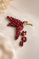 BC1003581 – Scarlet Hummingbird Brooch - Image 3