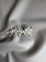 HC100811 - Flowers Silver Haircomb