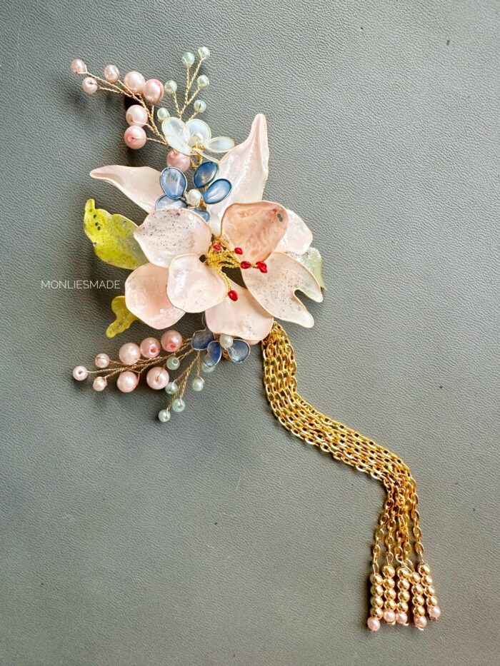 HC1009751 - Flowers Haircomb Hairpins Sangjit - Image 2