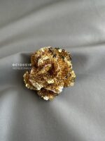 BC100515 - Flowers Beading Brooch - Gold