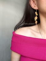 ER200217 - Flowers Earrings - Orange - Image 2
