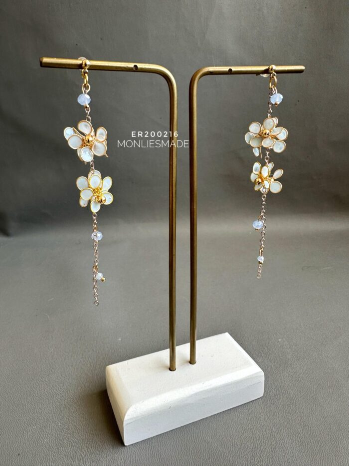 ER200216 - Blue Flowers Earrings - Image 1