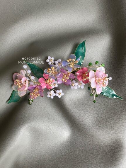 HC1005192 - Flowers Haircomb - Purple