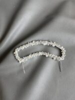 HC200826 - DIamond with Pearl Haicomb - Silver - Image 4