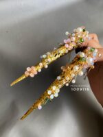 1009116 - Finger Sangjit Accesory With Flowers - Gold