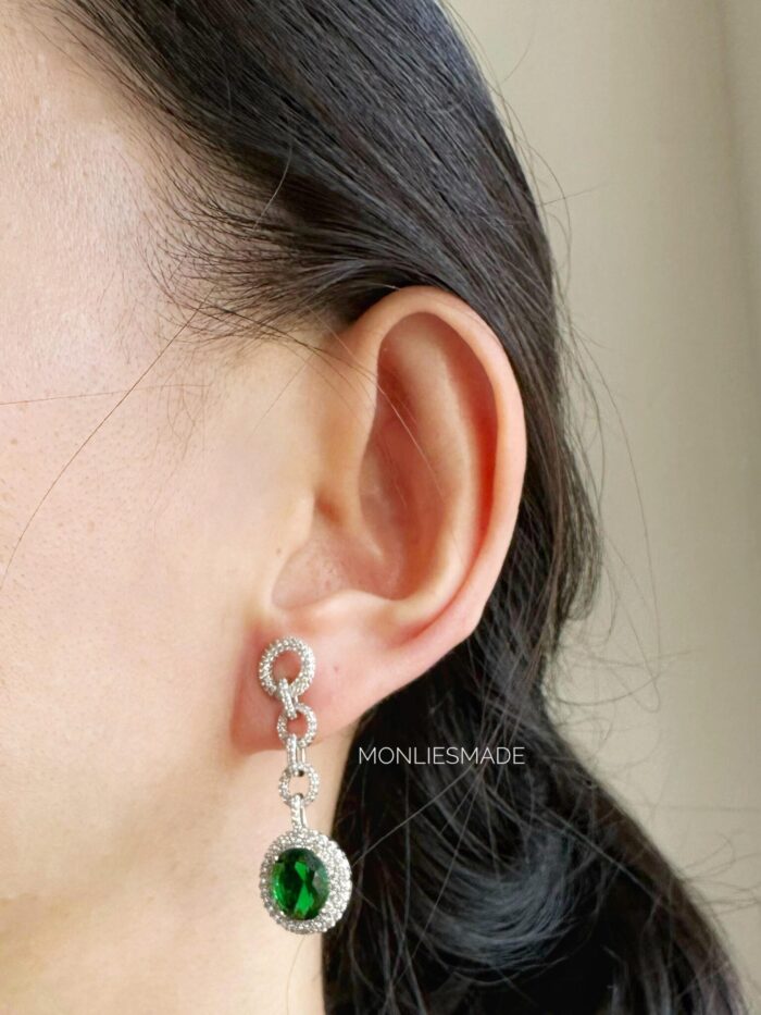 ER1009784 - Jade Diamond Earrings - Image 2