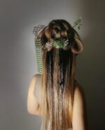 HP1006210 - One set Sangjit Hairpins with Haircomb - Green - Image 3