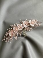 HC2008113 – Flowers Rose Gold Haircomb