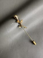BC20019 - Rose Lapel Pin Tuspin Brooch - Gold - Image 2