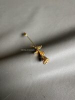 BC20019 - Rose Lapel Pin Tuspin Brooch - Gold - Image 3