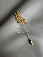 BC2001 - Leaf Lapel Pins Tuspin Brooch - Gold - Image 2