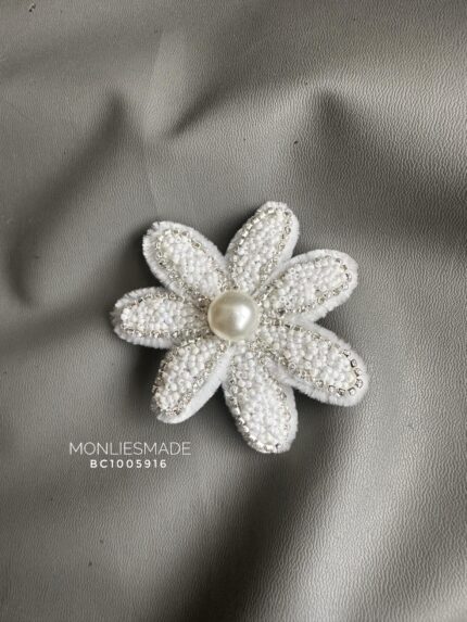 BC1005918 - Flower Haircomb - White