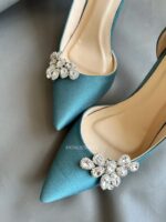 1008126 - Diamond Shoe Clips - Silver