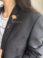 BC20020 - Ginko Flower Lapel Pin Tuspin Brooch - Gold