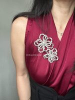 BC101166 - Flower Diamond Brooch - Medium - Image 2