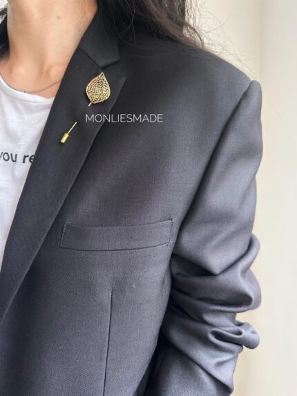 BC20021 - Leaf Lapel Pins Tuspin Brooch - Gold