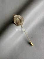 BC20021 - Leaf Lapel Pins Tuspin Brooch - Gold - Image 2