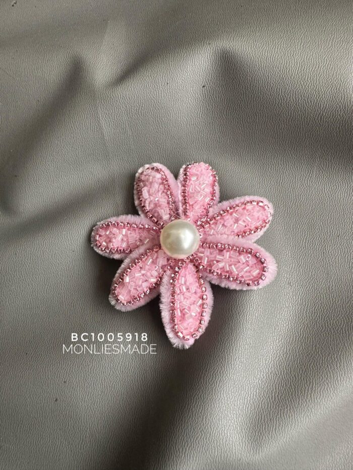 BC1005918 - Handmade Flower Brooch - Pink - Image 1