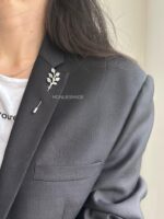 BC20025 - Leaf Lapel Pins / Tuspin Brooch - Silver - Image 2