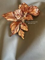 BC201153 - Flower Glassy Brooch - Rose Gold