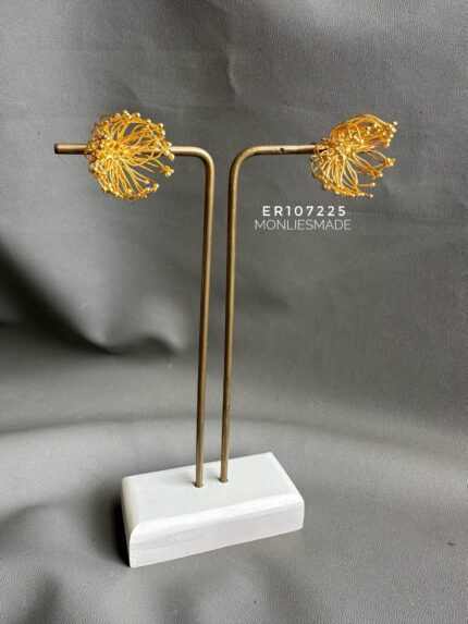 ER107225 - Flower Dandelion Earrings - Gold