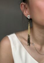 ER201638 - Crystal Earrings - Gold - Image 2