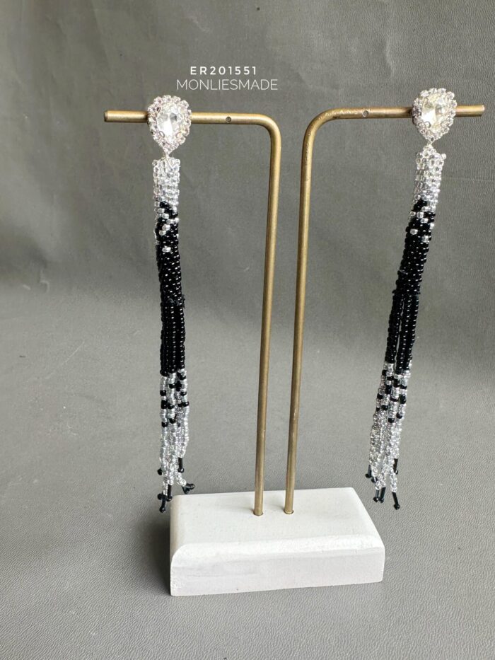 ER201551 - Crystal Earrings - Silver - Image 1