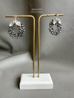 ER201771- Crystal Earrings with Diamond - Grey