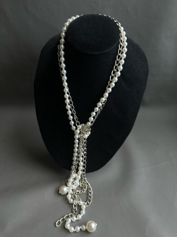 Handmade Necklace Pearl Mix Chain - Image 2