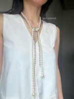 Handmade Necklace Pearl Mix Chain