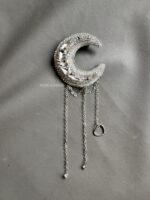 BC201172 - Handmade Moon Crescent - Silver - Image 2