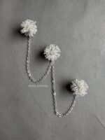 BC19926 - Handmade Beading Brooch - Silver - Image 2