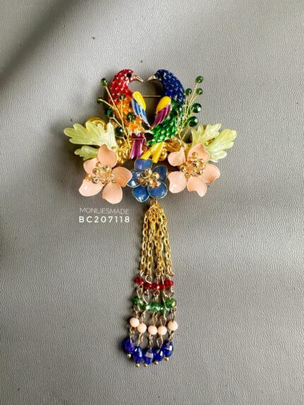 BC207118 - Handmade Brooch with Handmade Flower