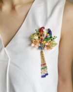BC207118 - Handmade Brooch with Handmade Flower - Image 2