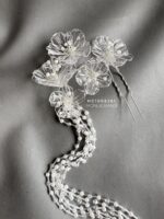HC1008261 - Flower Clear Haircomb With Pearl Tussle