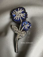 BC176110 - Vinca Rosea Beading Brooch - Image 3