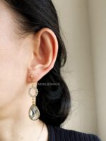 ER18112 - Diamond Earring - Gold - Image 2