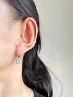 ER31901 - Diamond Earring - Silver - Image 2