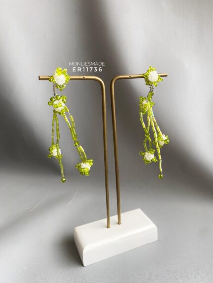 ER11736 - Handmade Crystal Earring - Green