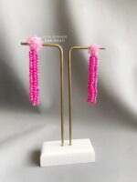 ER6190211 - Handmade Crsytal Earring - Fuschia