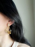 ER199170 - Handmade Flower Earring - Bronze - Image 2