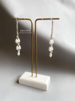 ER211017 - Pearl Earring Mix Diamond - Image 2