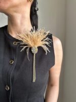 BC61173 - Handmade Whisper Brooch – Gold - Image 2