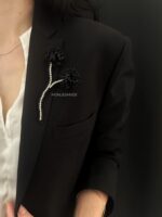 BC511836 – Handmade Claire Brooch - Black - Image 2