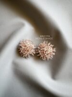 ER211715 - Handmade Flower Earrings -  Rose gold