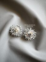 ER151179 - Handmade Flower Earrings - Silver