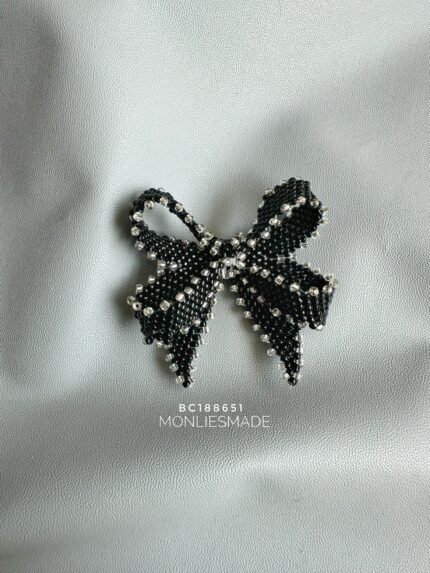 BC188651 - Handmade Bead Brooch - Black