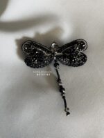 BC151183 - Handmade Dragonfly Brooch - Black