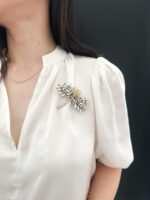 BC117355 - Handmade Dragonfly Brooch - Gold - Image 2