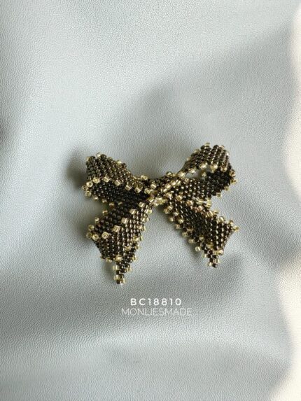BC18810 - Handmade Bead Brooch - Bronze